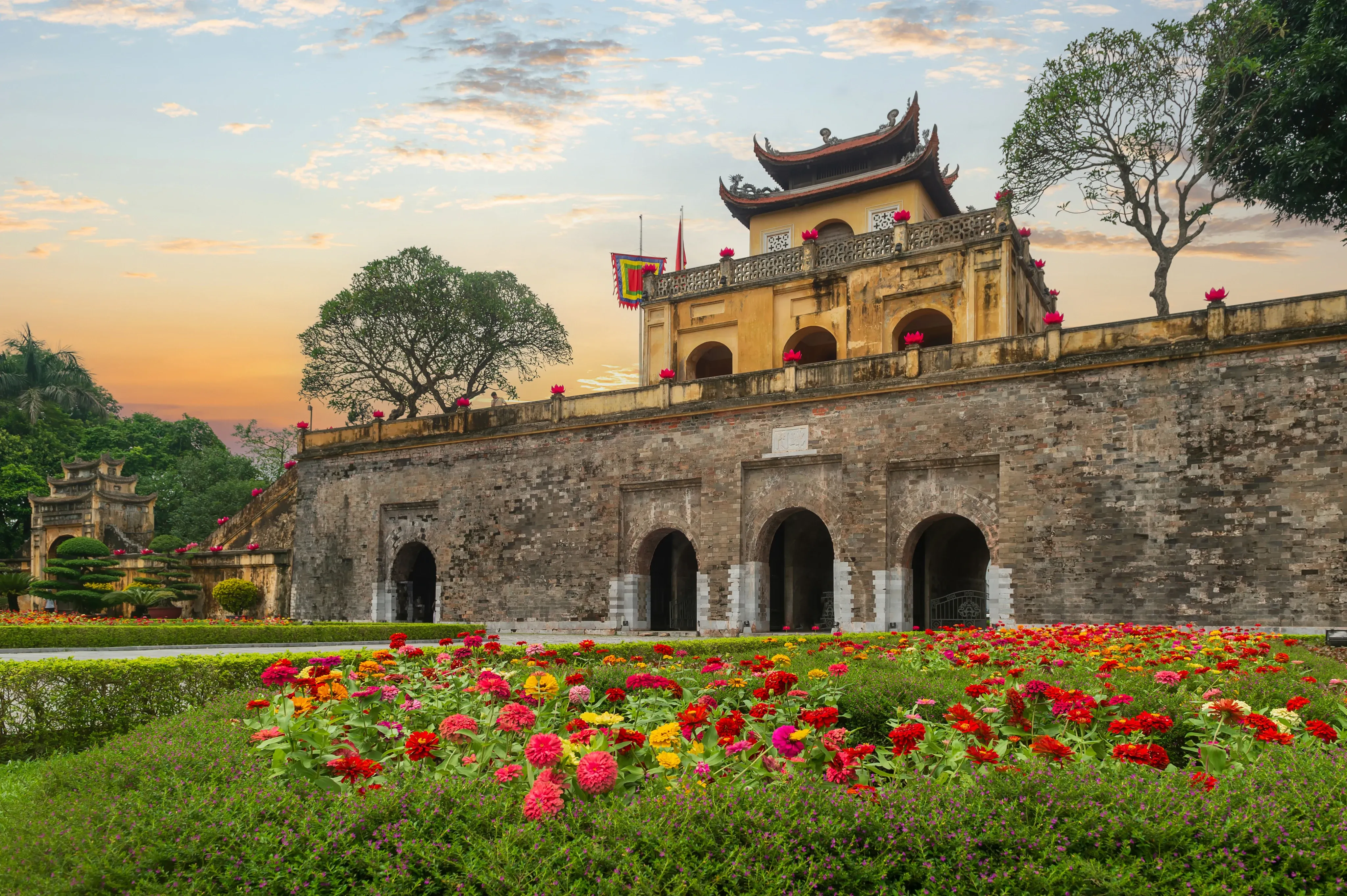 Thang Long Imperial Citadel at sunset